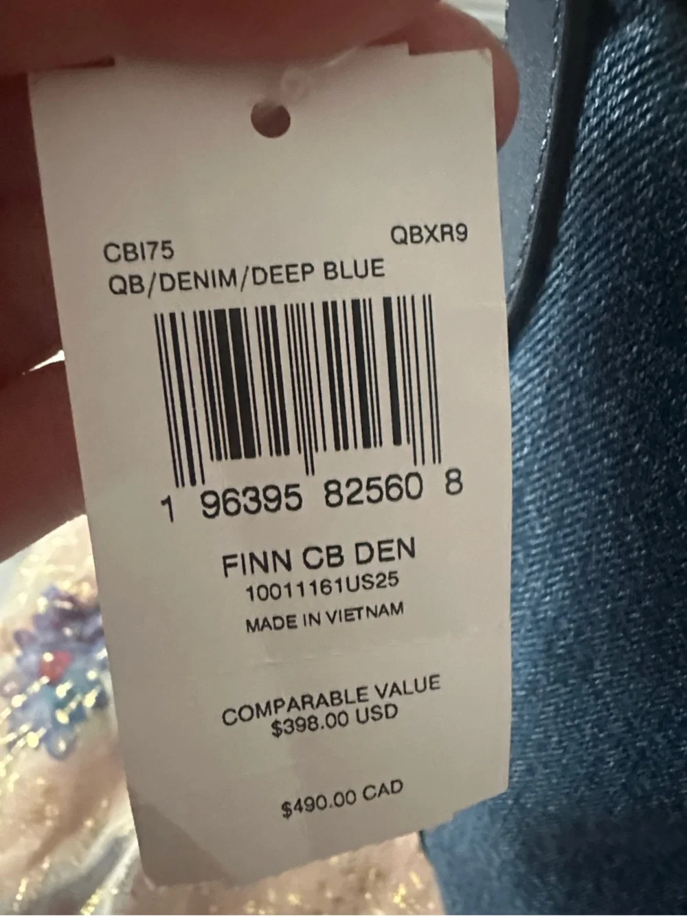 Coach Denim Bag with Black Strap